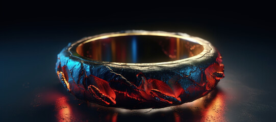 Fototapeta na wymiar fire texture metal circle ring, flame 15