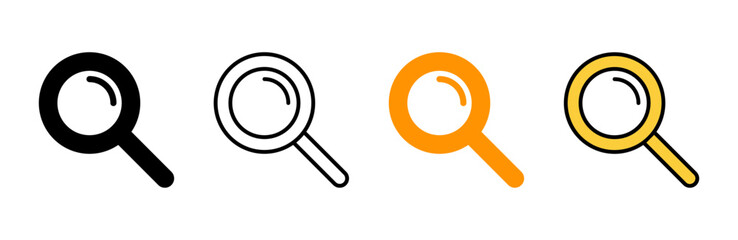 Search icon set vector. search magnifying glass sign and symbol