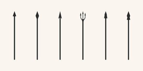 spear icon logo vector design set or bundle