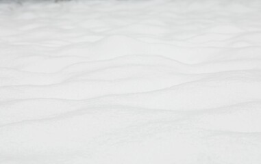 Obraz premium Beautiful white snow outdoors, closeup. Winter season