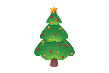 Christmas Spruce Tree Sticker Design