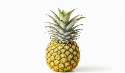 Fototapeta premium A pineapple on plain white background from AI Generative