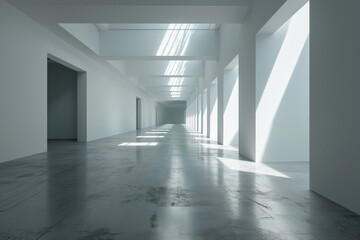 empty corridor with a window