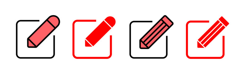 Edit icon set illustration. edit document sign and symbol. edit text icon. pencil. sign up