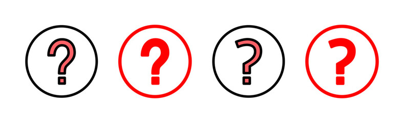 Question icon set illustration. question mark sign and symbol