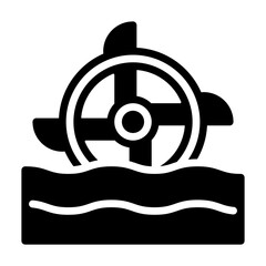 hydro power glyph icon