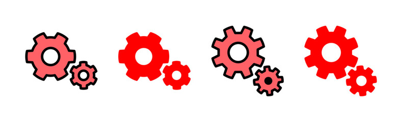 setting Icon set illustration. Cog settings sign and symbol. Gear Sign