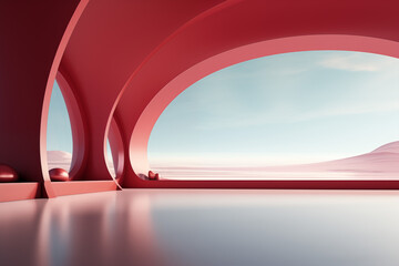 abstract 3d render of architecture