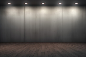 empty room with spotlights