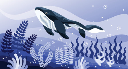 Whale Vector Illustration