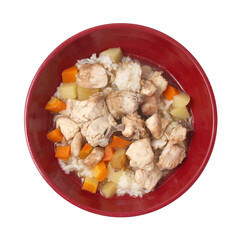 Soto ayam, Indonesian food, rice and chicken soup