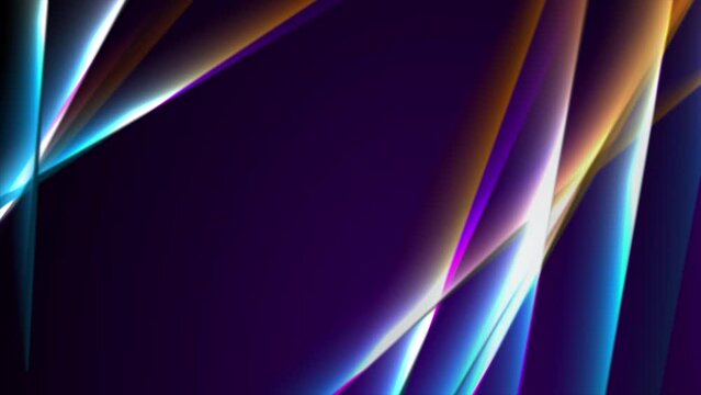 Colorful neon glowing stripes abstract tech background. Seamless looping motion design. Video animation Ultra HD 4K 3840x2160