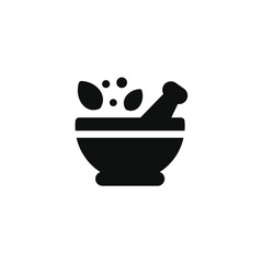 Mortar and pestle icon isolated on transparent background. Pharmacy icon