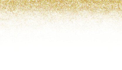 Gold glitter stary sparkles shiny frame.Golden glitter on transparent background. - obrazy, fototapety, plakaty
