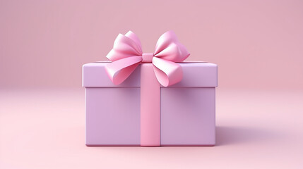 Obraz premium blank sweet pastel color present box or open gift
