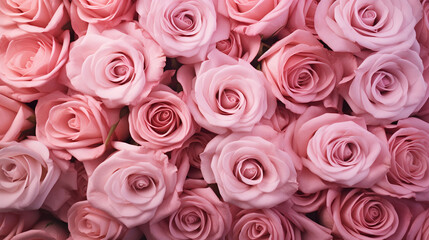 beautiful background of pink roses