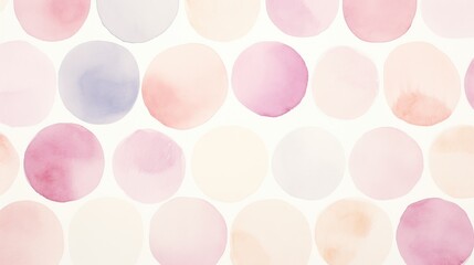 Soft watercolor circles in Buttercream, Vanilla colors styled with a playful vibe, whimsical shapes. Trendy pastel background with creative drawing. Festive card.