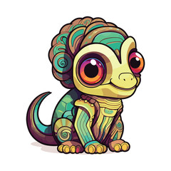 Colorfull illustration vector of  chameleon