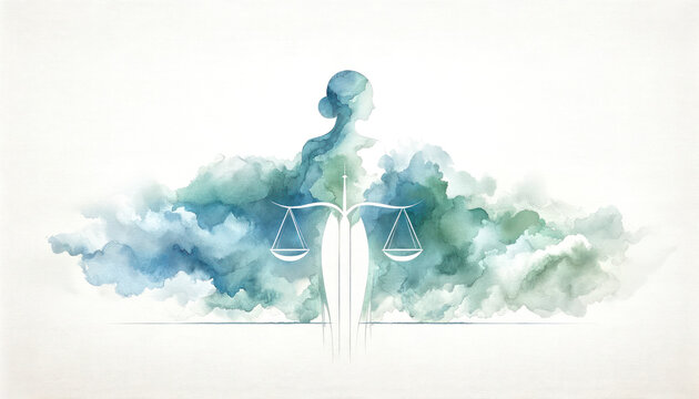 Watercolor of United Nations World Day of Social Justice  poster background,minimalist style