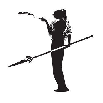recommend clip art: Anime girl silhouette