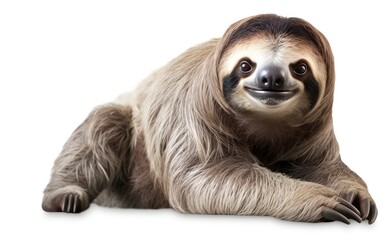 Fototapeta premium Sloth animal isolated on white background.