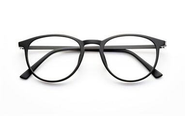 Stealth Matte Black Frames for men, Eye glasses isolated on white background.