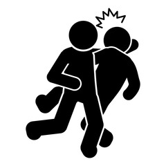 vector illustration of mixed martial arts, fighting, brawling, throwing, punching