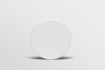 Blank pin badge mockup front view 