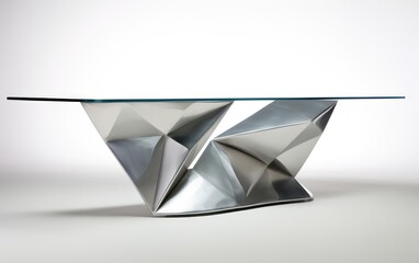 Rectangular Aluminum glass Table.