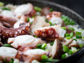 Octopus Rice Bowl with Chives	