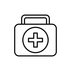 First aid outline icons, minimalist vector illustration ,simple transparent graphic element .Isolated on white background