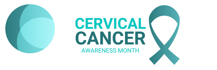 Cervical Health Awareness Month design template good for celebration usage. ribbon vector design. cervical awareness design. suit for cover, website, banner, presentation, posters. vector illustration