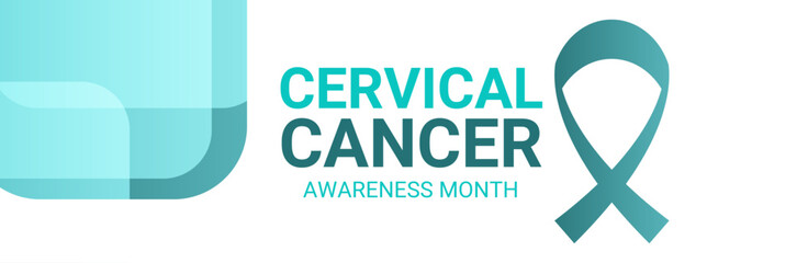 Cervical Health Awareness Month design template good for celebration usage. ribbon vector design. cervical awareness design. suit for cover, website, banner, presentation, posters. vector illustration