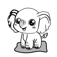 Black and white drawing sketch for coloring book 
