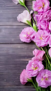 Vertical Video Flower For Mother's Day Background. Copy Space Background.