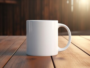 Fototapeta premium Stylish Ceramic Mug Mockup for Branding - AI Generated