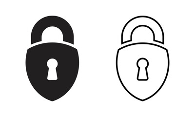 black padlock secure icon vector design - obrazy, fototapety, plakaty