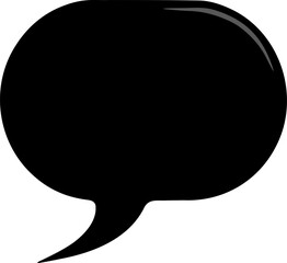 Speech bubble silhouette icon vector illustration. Comic bubble symbol hand drawing design element