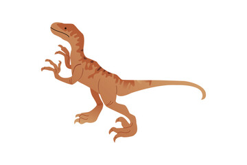  Deinonychus with a Brown Body | Dinosaur Illustration