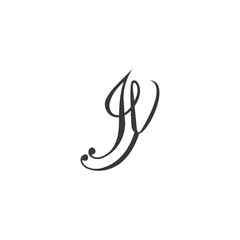 YI, IY, Abstract initial monogram letter alphabet logo design