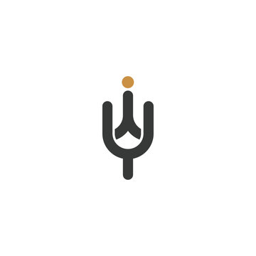 YI, IY, Abstract initial monogram letter alphabet logo design