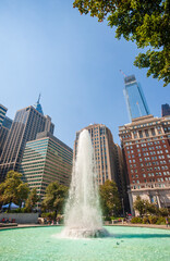 The Fountain at Love Park or JFK Plaza in Philadelphia, Pennsylvania