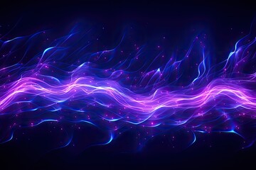Abstract purple and blue neon color banner - obrazy, fototapety, plakaty