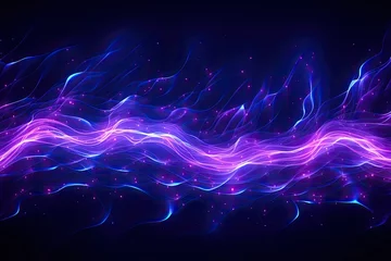 Fotobehang Abstract purple and blue neon color banner © JanNiklas