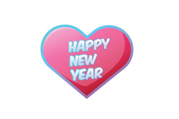 Happy New Year Sticker Design