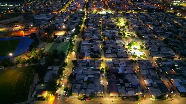 soccer field in neighborhoods of the city of Santiago de Chile