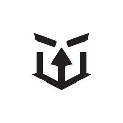 tiger letter W and Y and arrow logo design icon.