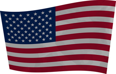 United States flag crumpled. USA grunge