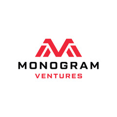 Initial Letters M, V, MV, VM Monogram With Simple Line Art Style For Business Brand Inspiration Logo Design.