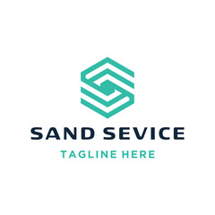 Initial Letter S SS Monogram Simple Hexagon Pattern For Logo Design Inspiration Brand Business Template.